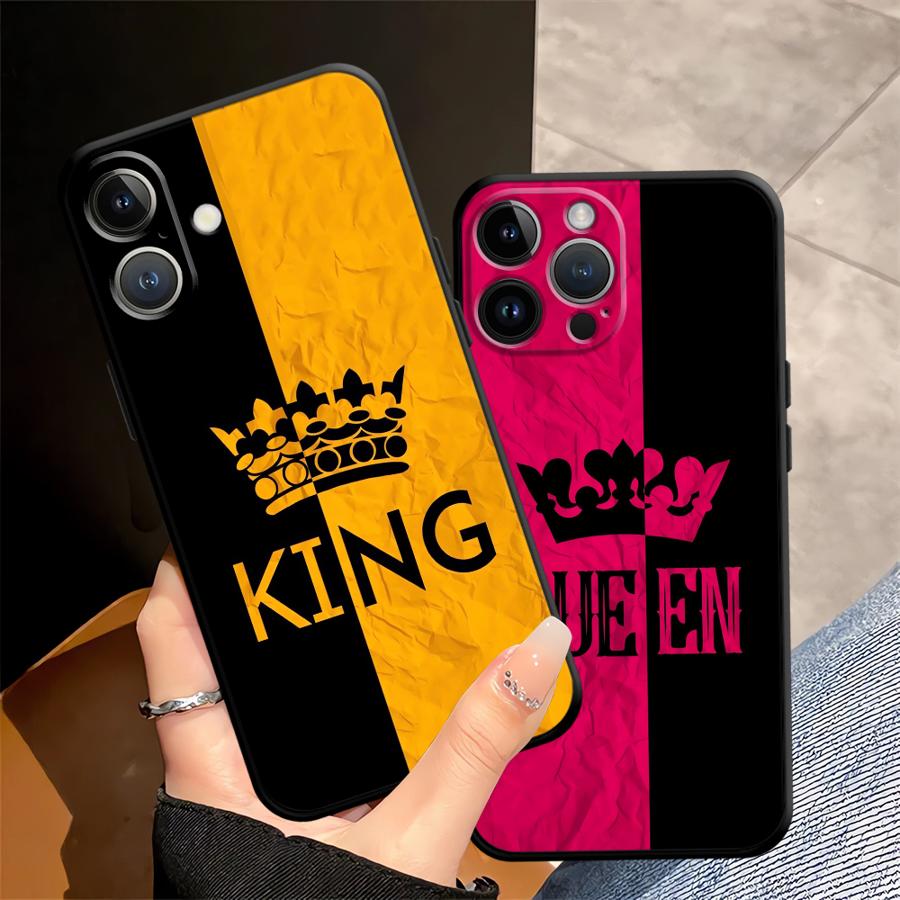 Case for Apple iPhone 17 Pro Max 15 Pro 7 8 Air 13 14 12 11 XR XS MAX 16 Funda Phone Cover Crown Letters