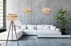 FLOOR LAMP TRIPOD WOODEN LAMPSHADE 45CM CAKE