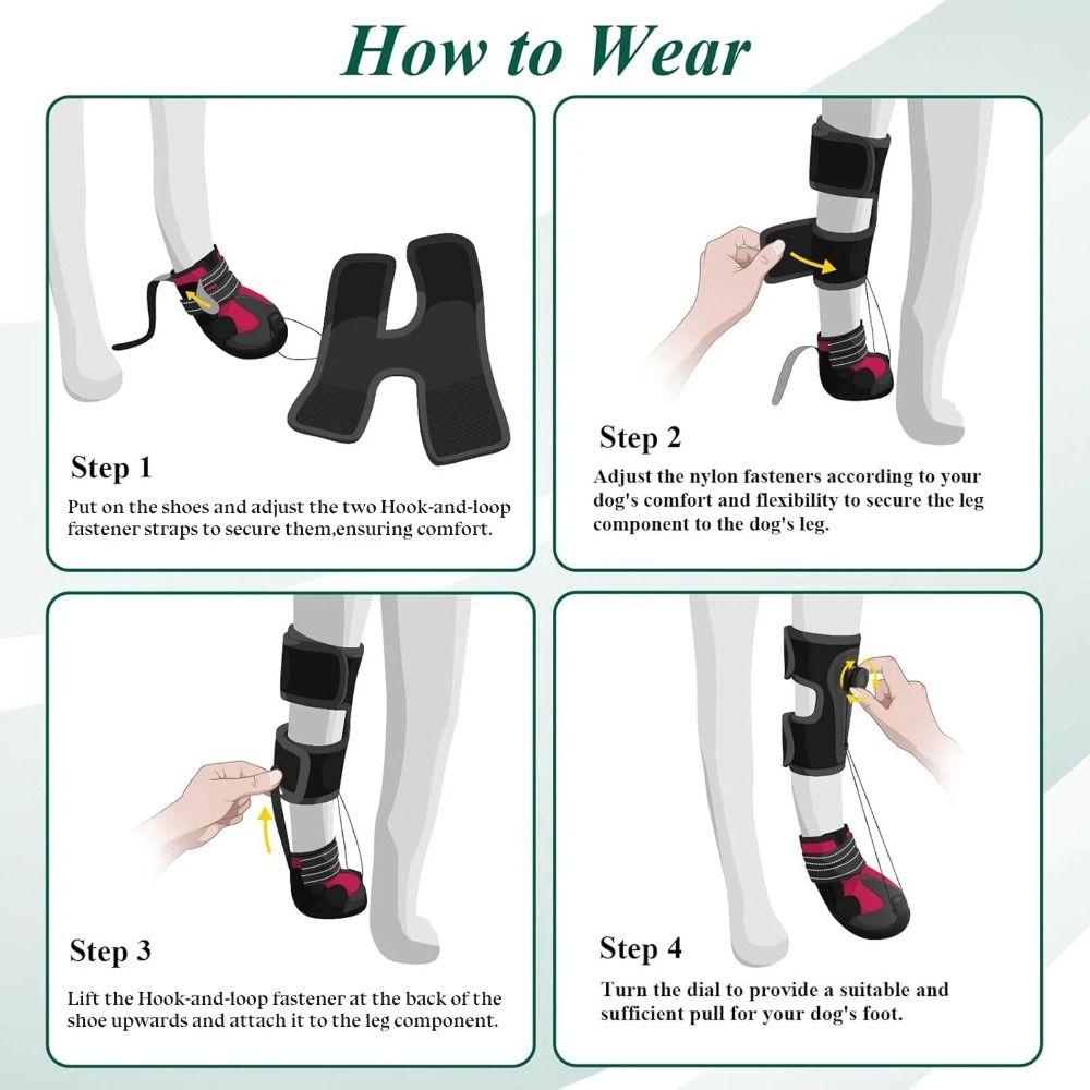 Wear-Resistant Paw Protectors Anti Drop Drops Foot Brace Corrective Dog Shoes  Indoor Use