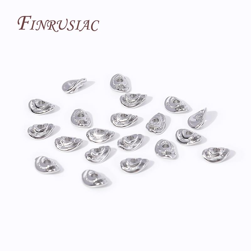 18K Gold Plated Round Curved Disks Spacer Beads Brass Metal Separator Beads For Jewelry Making Supplies DIY Accessories