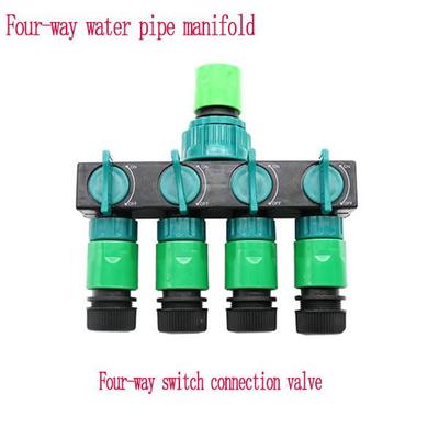 Valvola per tubo da giardino a 4 vie Connettore rapido Splitter per tubo da 1/2 pollici Strumenti per irrigazione a effetto serra Strumenti per rubinetto Adattatore 1 Set