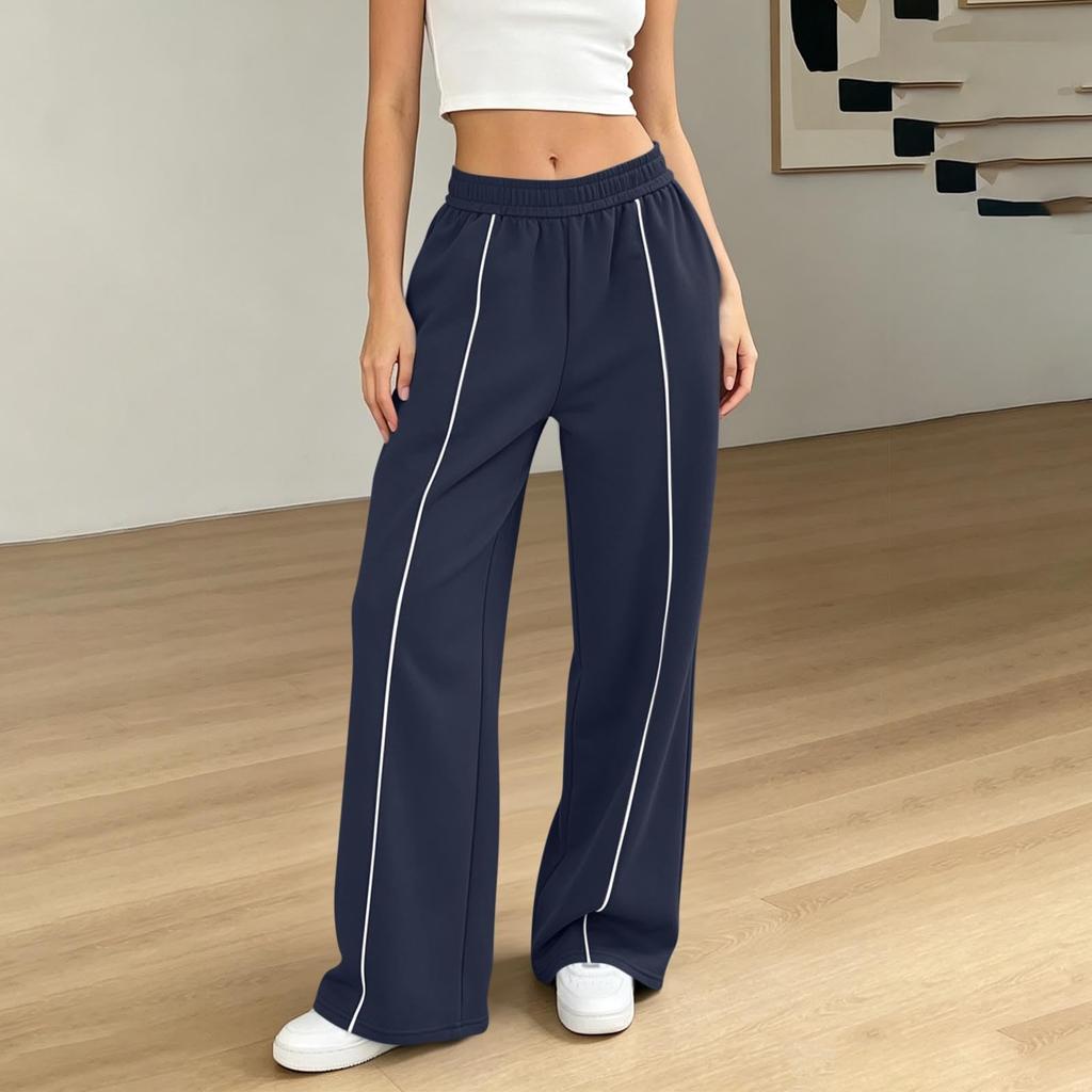 Women's Casual Color Wide Leg Pants for Everyday Wear
