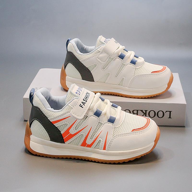 Boys Girls Sneakers Mesh Breathable Kids Running Shoes Soft Sole 2025 New Fashion Children Casual Shoes Non-slip Hook&loop Trend