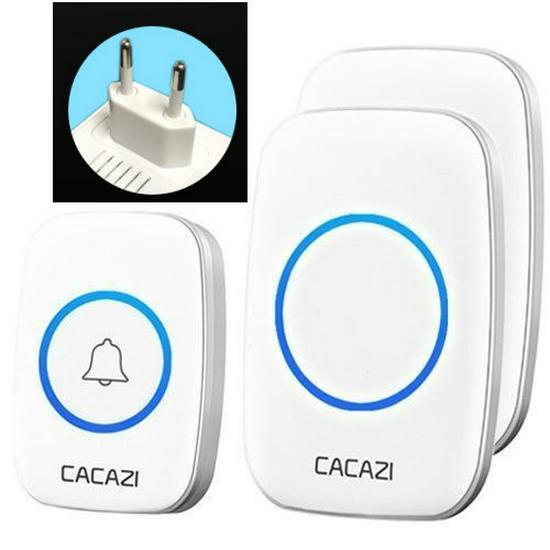 A10 Wireless Long-Range Home Doorbell with Multiple Call Bells and Elderly Pager, Compatible with EU, US, and UK Standards.