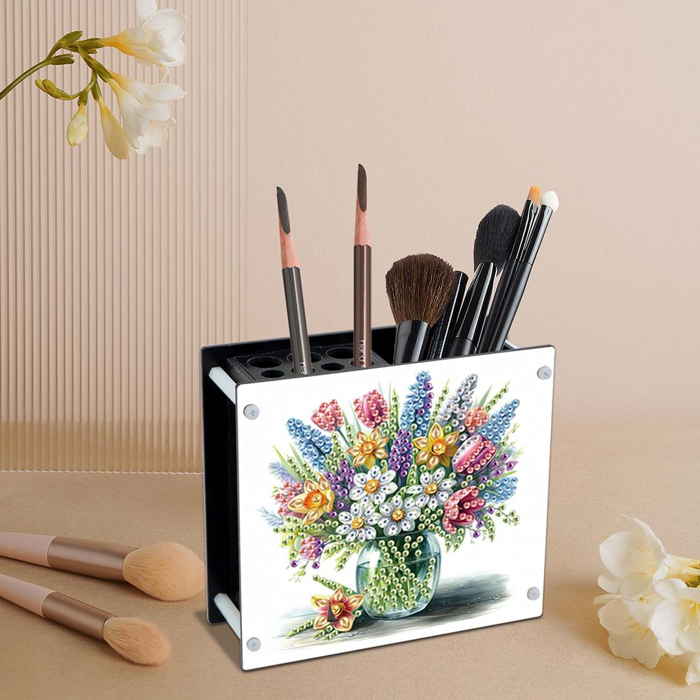 DIY Diamond Painting Kit Special Shape Diamond Pen Container Office Supplies Storage Box Rhinestone Art Desk Organizer for Desk