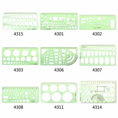 Circles Multi Shaped Measuring Tool Oval Curve Ruler Geometric Ruler Drawing Ruler Template Ruler