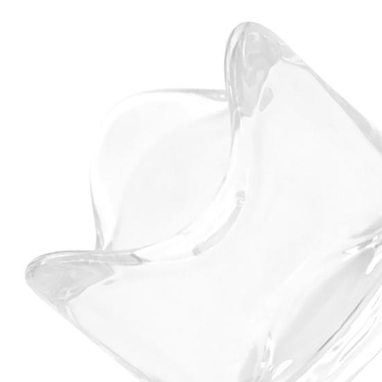 Heat Resistant Glass Cup Candle Holder, Irregular Rippled Tealight with Crystal Clear Thickened Glass, Minimalist Atmospheric Desktop Decor