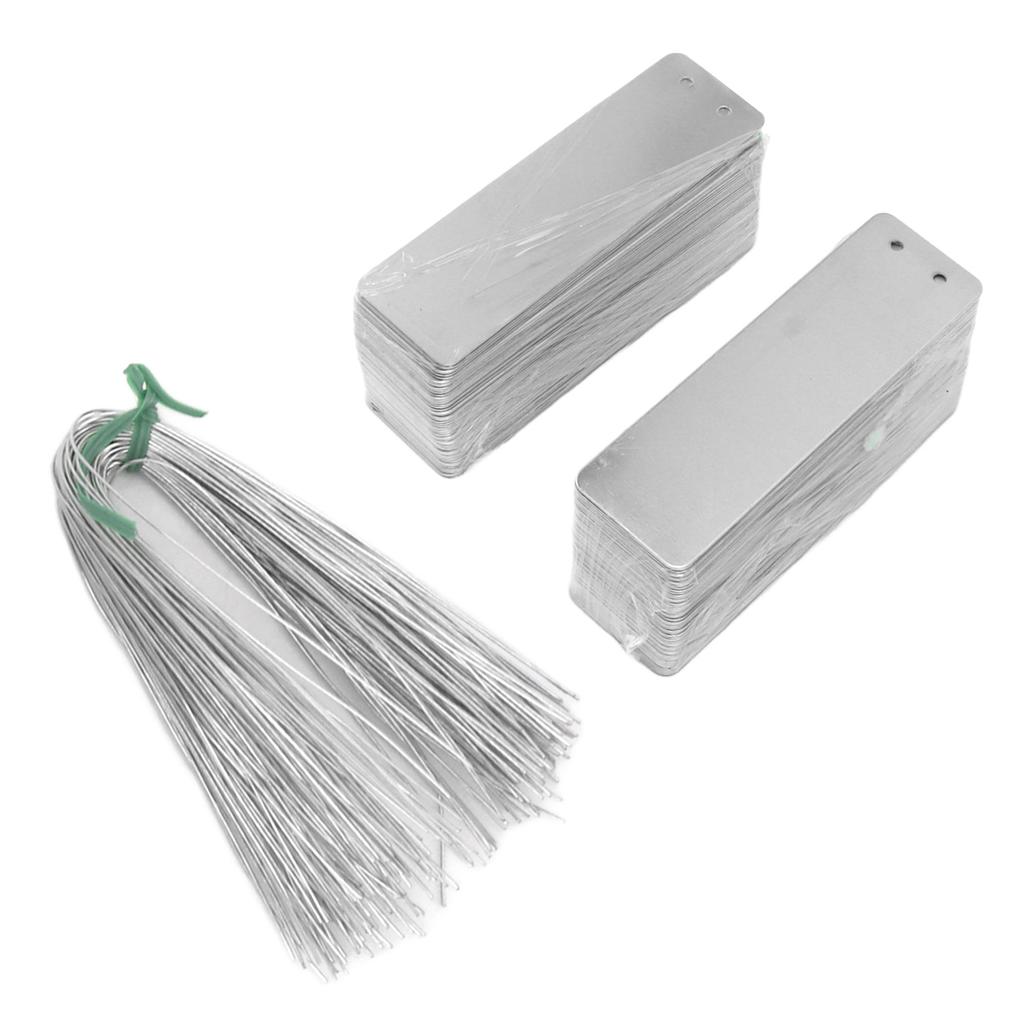 100pcs Double Sided Write On Metal Labels for Outdoor Gardening High Durability Aluminum Plant Tags