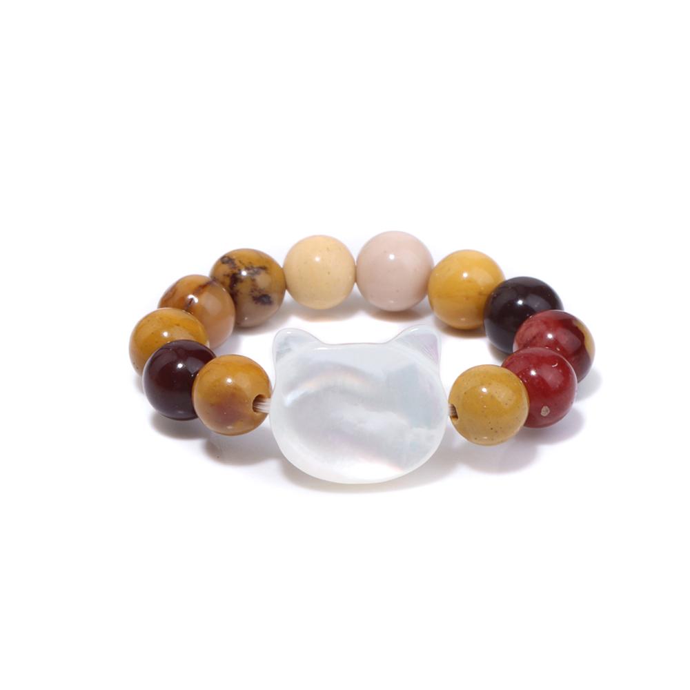 4mm Beads Rings For Women Men Trendy Cuboid Beaded Rings Chakra Healing Quartzs Finger Rings Handmade Hit Rings Jewelry Party