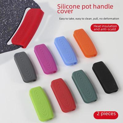 Silicone Anti-Scalding Handle Cover for Cast Iron Pots - High Temp Resistant, Universal Fit.