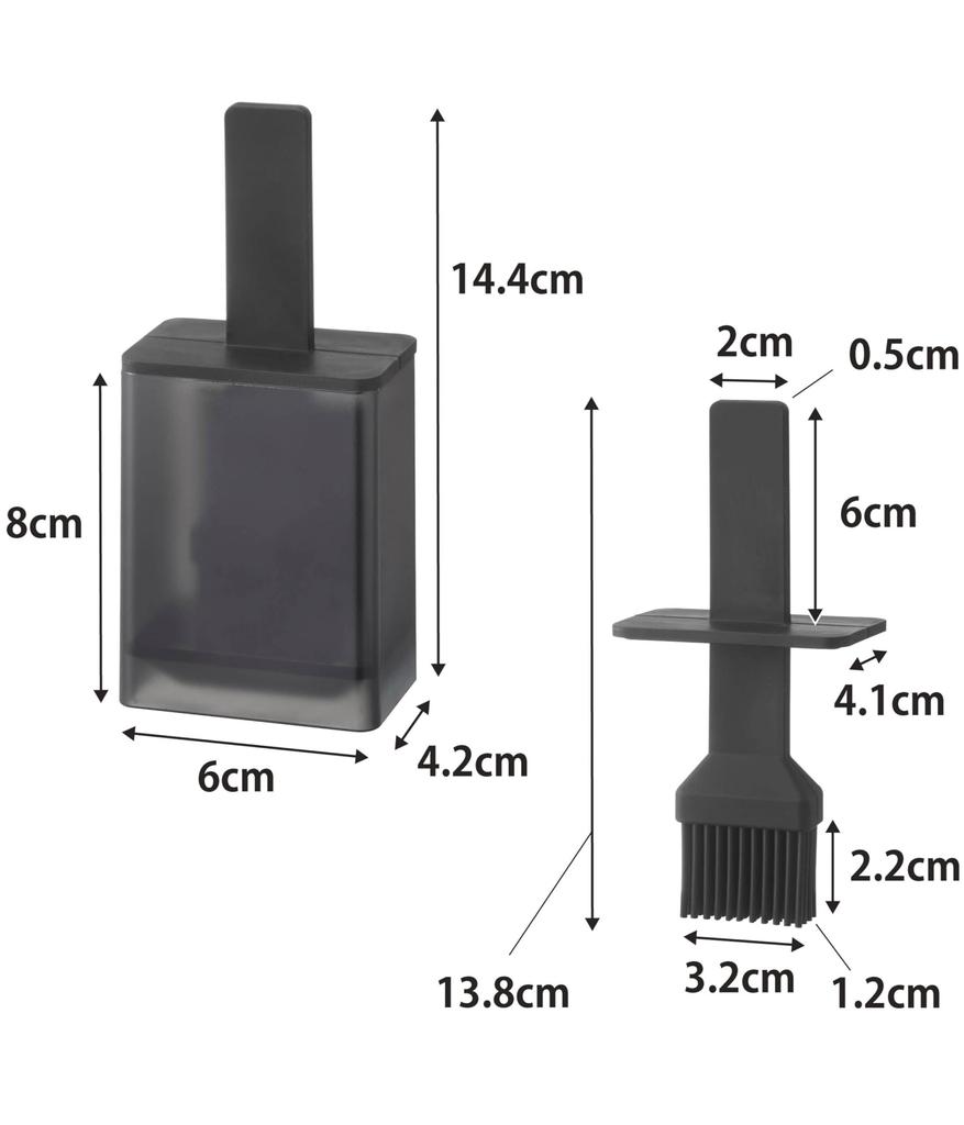 Yamazaki Jitsugyo Magnetic Oil Pulling Nero L6 x P4,2 x A14,4 cm Torre Lavabile in Lavastoviglie Stoccaggio Galleggiante Realizzato in Silicone 1677