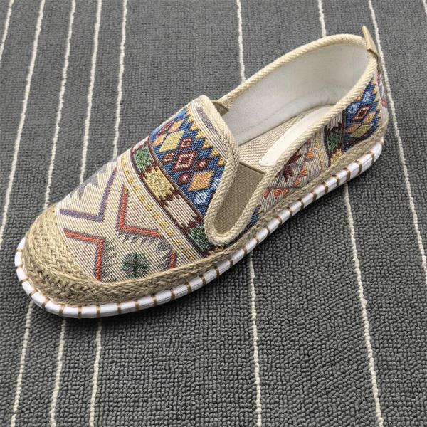 

Модная корейская обувь Теннис Женская Льняная Слипоны 2025 Для Вождения Дышащая Удобная Льняная Слипоны Эластичная лента Рыбацкая Корейская обувь Sl 35