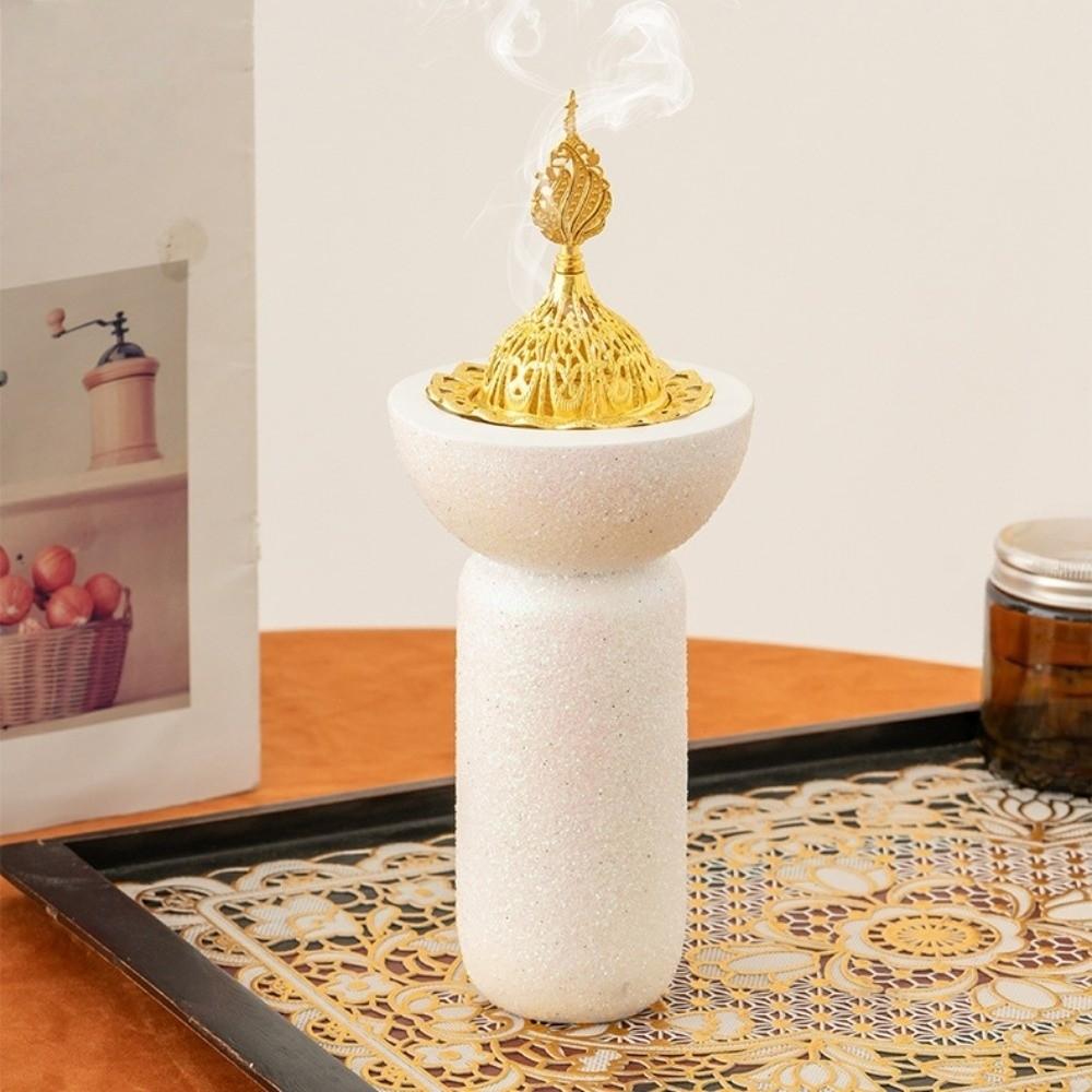 Luxury Glitter Base Incense Burner Hollow Out Aromatherapy Burner Incense Diffuser  Living Room