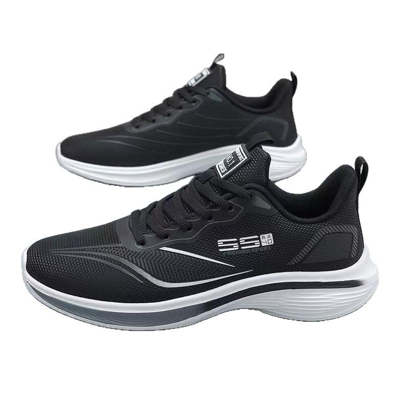 Running shoes men's autumn new soft-soled lightweight sports and leisure shoes leather surface waterproof large size