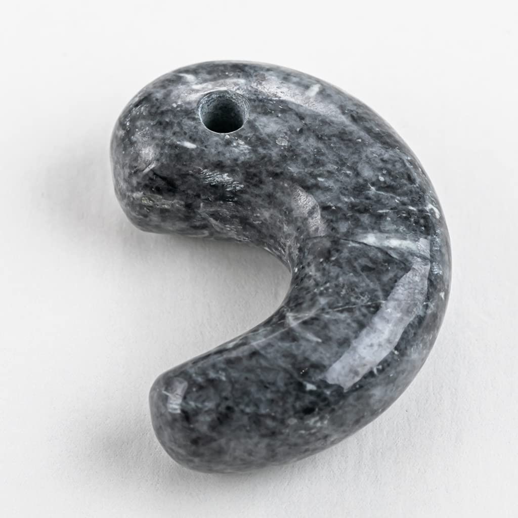 Itoigawa Natural Jade Japanese National Jomon Power Stone Jade Workshop Special Paulownia Wood Quality Guarantee MT0817 Magatama, Black, Stone,