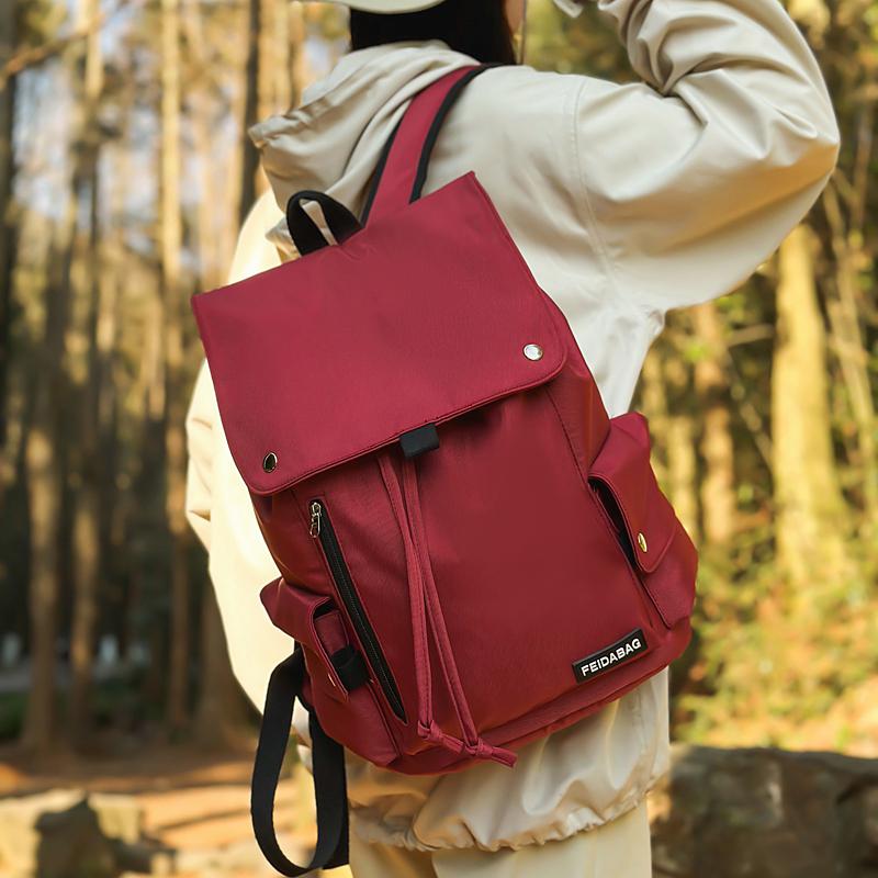 Men Women Backpack Student Large Capacity Schoolbag Travel Computer Bag