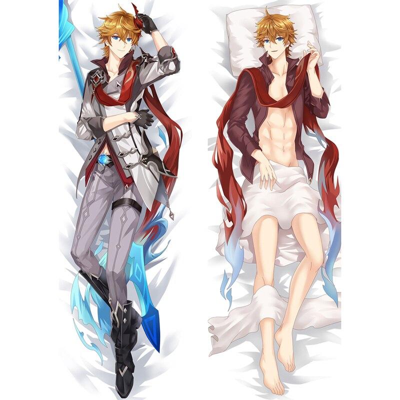 

60x180 см игра Genshin Impact Tartaglia Dakimakura мужской отаку обнимающее тело наволочка Fullbody HD с принтом наволочка подарки