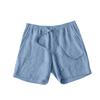 Men's Summer Cotton And Hemp Shorts Draw Rope Elastic Waist Solid Color Breathable Beach Five Minute Casual Medium Pants