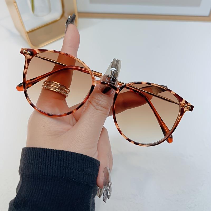 1pc Fashionable Trendy Glasses Retro Plain Fashion Glasses
