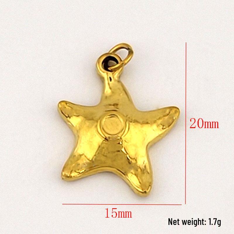 Stainless Steel Starfish Pendant Charm for DIY Earrings Jewelry