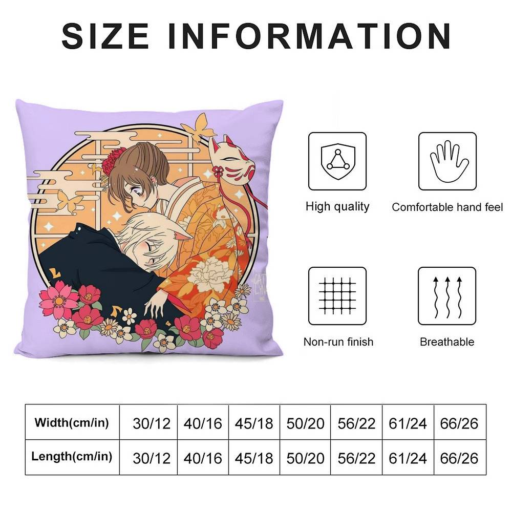 K-Kamisama Hajimemashitas Pillow Case Plush Fabric Soft Double Sided Print Sofa Cushion Cover Throw Pillow Covers