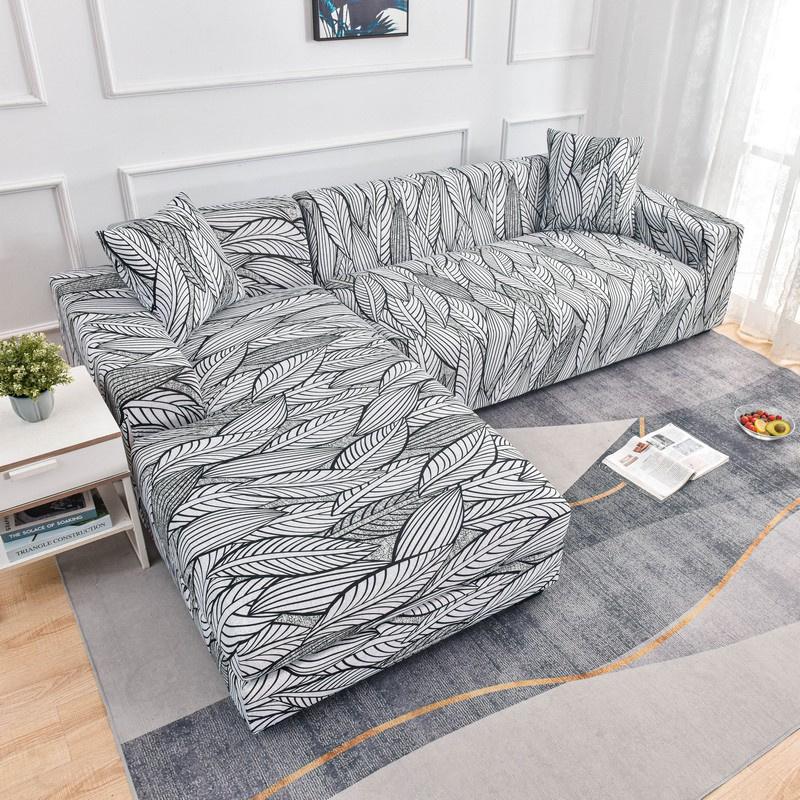 Geometric Sofa Covers For Living Roomastic Corner Couch Cover Sectional Corner L Shaped Chaise Longue Slipcover Funda De Sofá