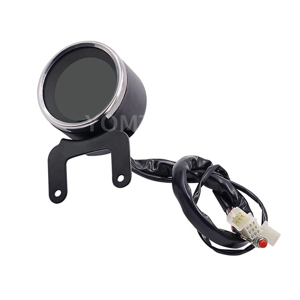 Motorcycle LCD Digital Speedometer Tachometer Speed Gauge Oil Level Meter Universal For Honda Ymaha Suzuki Harley DC12V