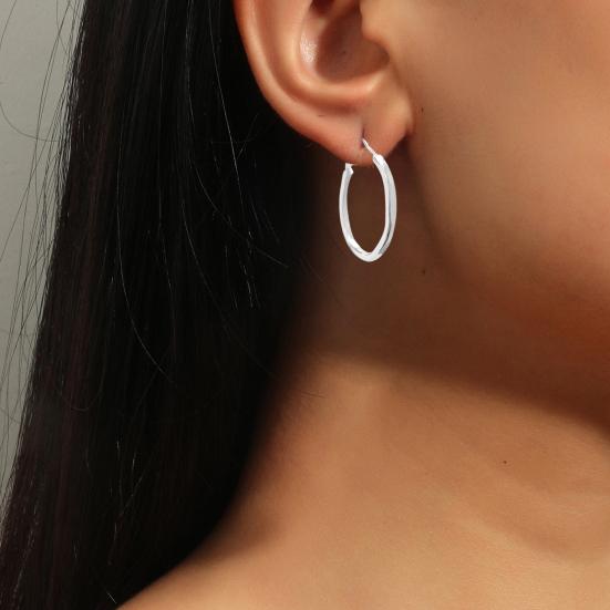 1 Pair Women Earrings Irregular Round Design Lightweight Shiny Circle