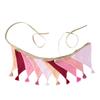 Fade Resistant Cotton Crepe Fabric Bunting Triangle Pennant Children's Room Wall Hanging Party Accessories