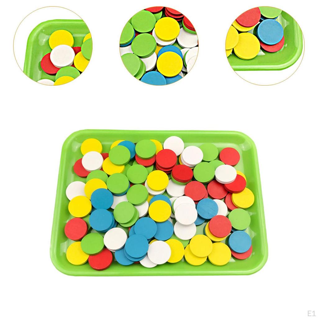 Math Toys Color Recognition Early Education Toy Birthday Gifts Montessori Round Board Teaching