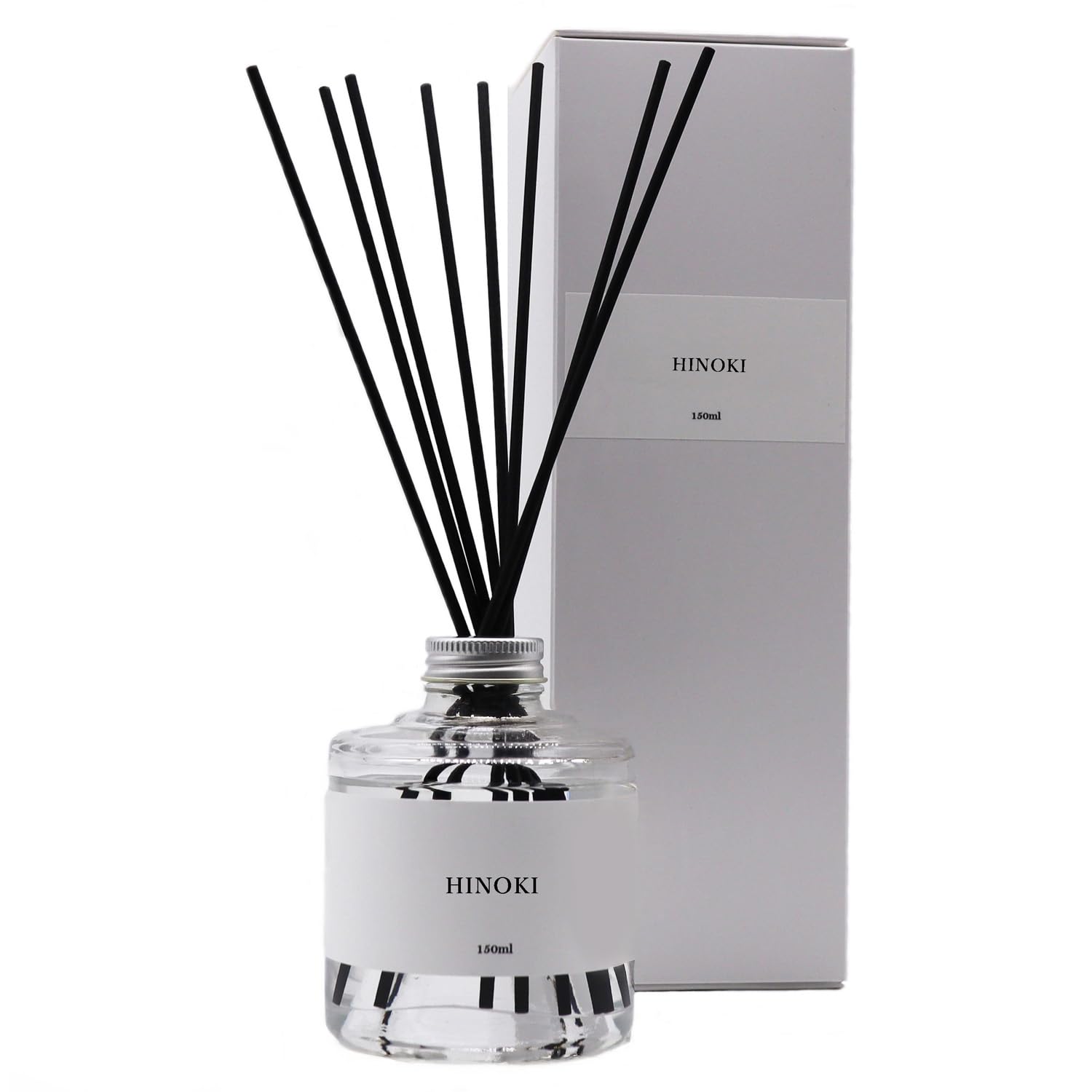 

AromaQuest Reed Diffuser, Hinoki (Japanese Cypress) Scent, Room Fragrance, Monotone, 150ml, Gift Box Included, Aroma Diffuser, Made in Japan