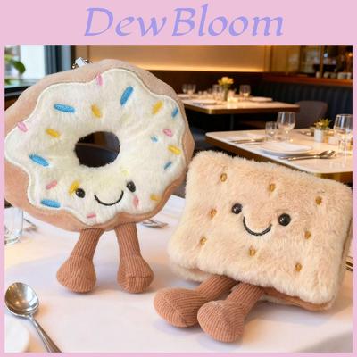 Plush Cake Cookie Waffle Decor With Keychain For Kids And Teens