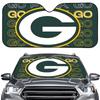 Custom Aluminum Foil Car Sunshade with Green Bay Packaging Workers Team Design
