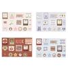 Aesthetic Knitted Print Paper Sticker Scrapbooking Decorations Sticker for Card Making Journaling and Gift Wrapping