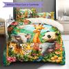Animal Pattern Bedding Quilt Set Quilt Cover Pillowcase Home Decoration Gift (1 * Duvet Cover + 2 * Pillowcase, Without Core)