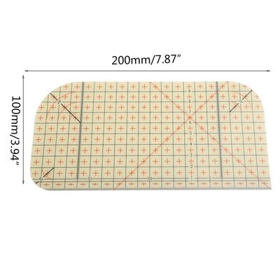 Professionelles Bügellineal, Quiltlineal, Patchworklineal aus Kunstharz, hohe Genauigkeit für präzises Schneiden und Nähen, 20 cm Länge