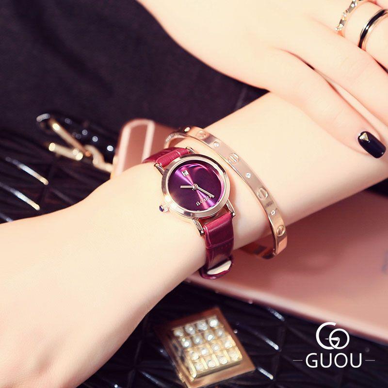 New women's watch, simple and stylish, with calendar, elegant and versatile, suitable for female students, watch accessory.