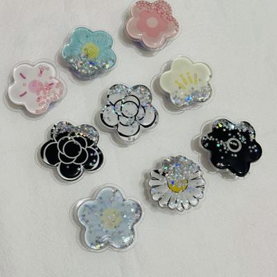 Korea Cute Glitter Flower Phone Griptok Grip Tok Stand Holder For iPhone Universal Accessories Finger Tips Bracket