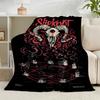 1PC Skull Rock Musi Flannel Blanket Gift, Suitable for Both Men And Women, Soft Ideal for Beds And Sofa, Birthday Or Christmas Gift