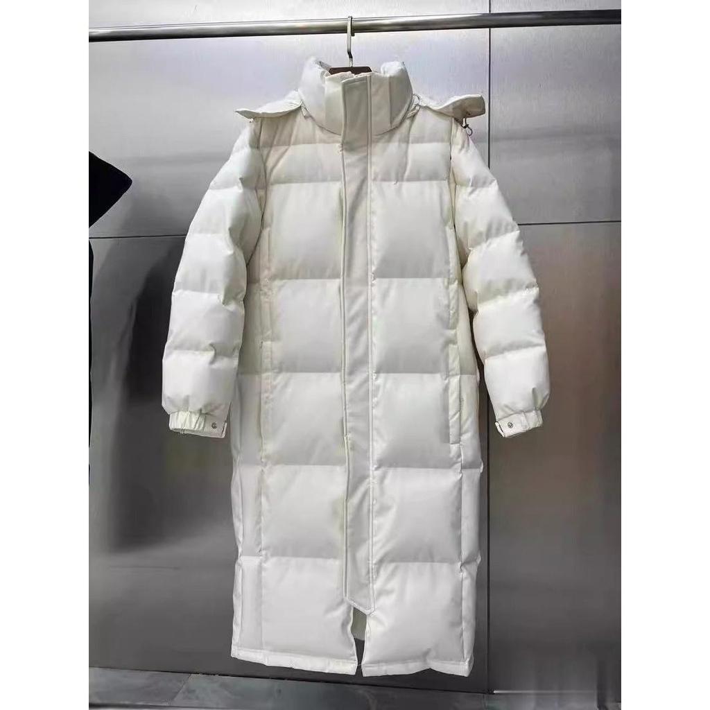 2025 Unisex Over-the-Knee Thick Down Jacket In 90% White Duck Down, Winter Couples' Style