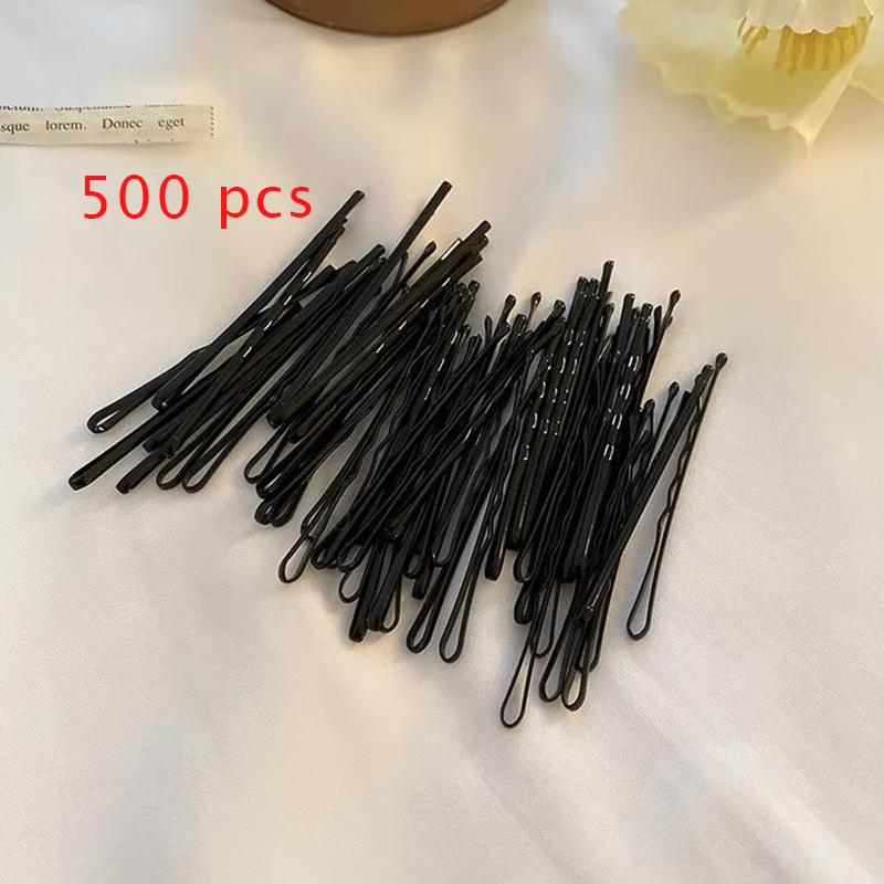 

Набор черных заколок для волос 50 шт., 100 шт., 200 шт. Шпильки-невидимки для женщин, простые модные волнообразные заколки для волос, боковые заколки, аксессуар для прически