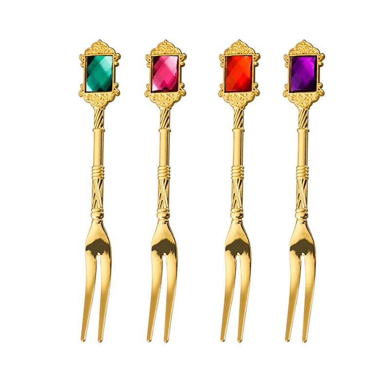 

4 Pieces Stirring Spoon Coffee Spoon Dessert Spoon Mixing Spoon Stainless Steel Material Vintage Style 4 Types to Choose
