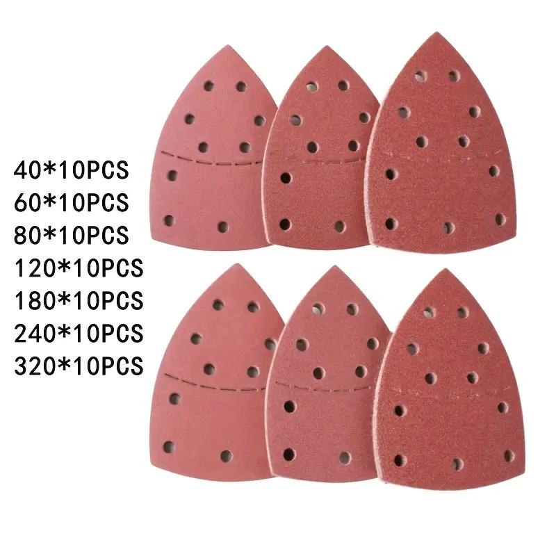 70Pcs 105*150 MM Detail Mouse Sandpaper Kit 40-320 Hook & Loop Mouse Sanding Paper for Multi-Sanders Assorted For Grind