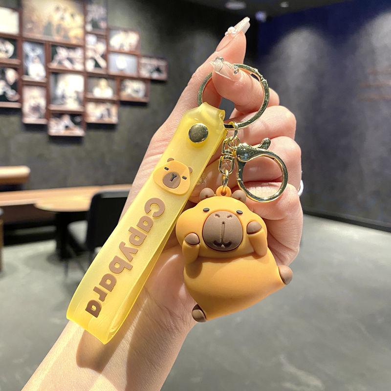 Cartoon Cute Kapibara Keychain Pendant Capybara Doll Accessories Pendant Doll Car Key Chain large