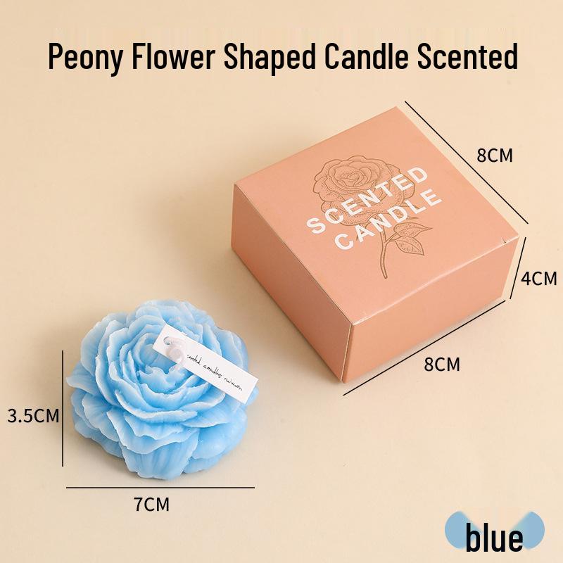 Handmade Peony Scented Candle: Elegant Home Fragrance & Birthday Souvenir