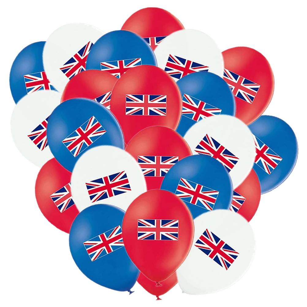 Union Jack Logo Balloons Set Red Blue White Balloons Anniversary Party Favors Supplies Decorations