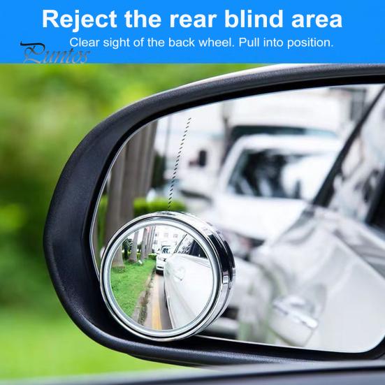 Vehicle Rearview Extension 1 Pair Car Rear View Mirror Blind Spot Helper, 360-degree Adjustable Small Round Convex Novice Driver Parking Aid