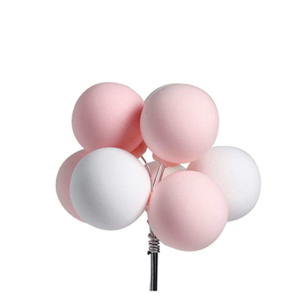 8Pcs Mini Balls Cake Toppers Color Balloons Cake Decoration Cupcake Flag Dessert Diy Supplies Birthday Decoration Baby Shower