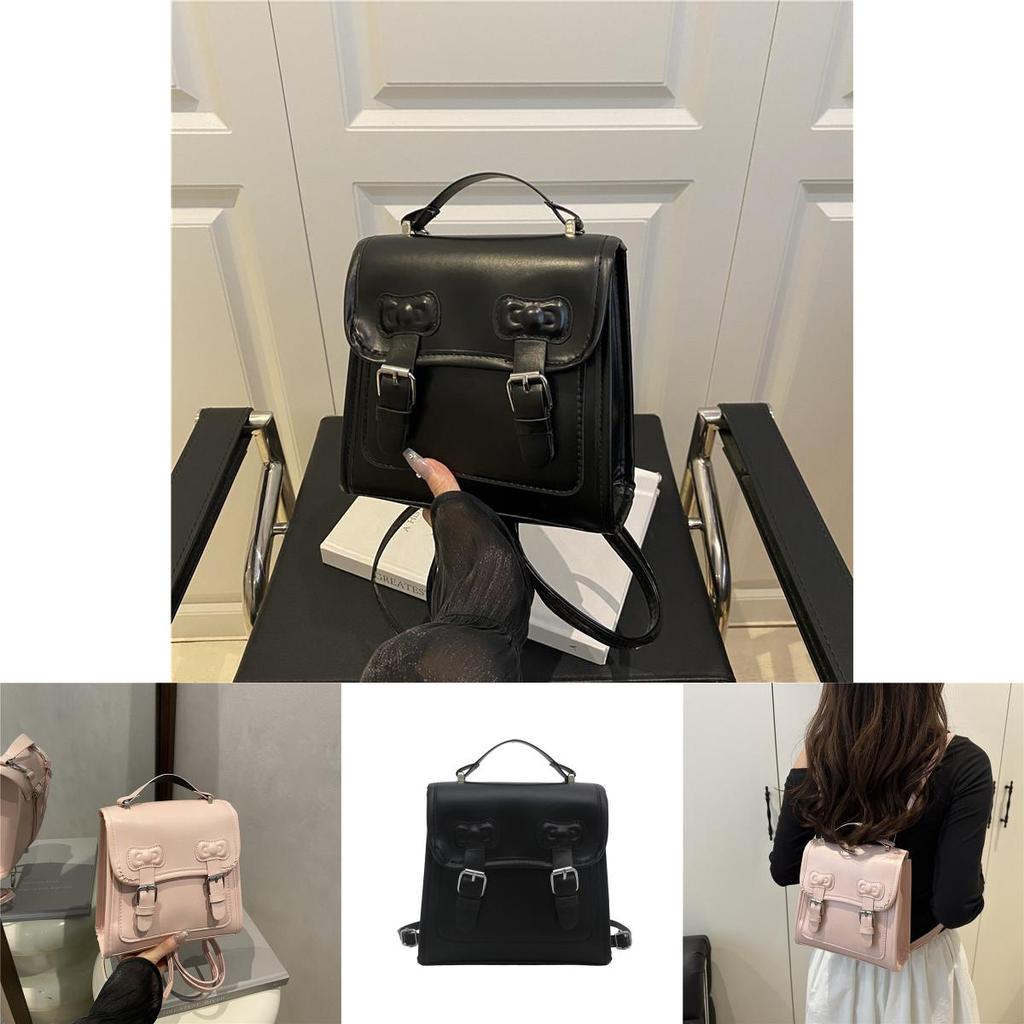 Pu Lace Butterfly Knot Backpack With Large Capacity For Daily Use And Street Style