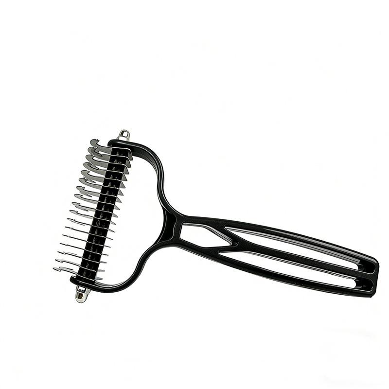 Pet Hair Remover Double Sided Stainless Steel Comb Dog Cat Grooming Brush Knot Remover Cleaning Tool